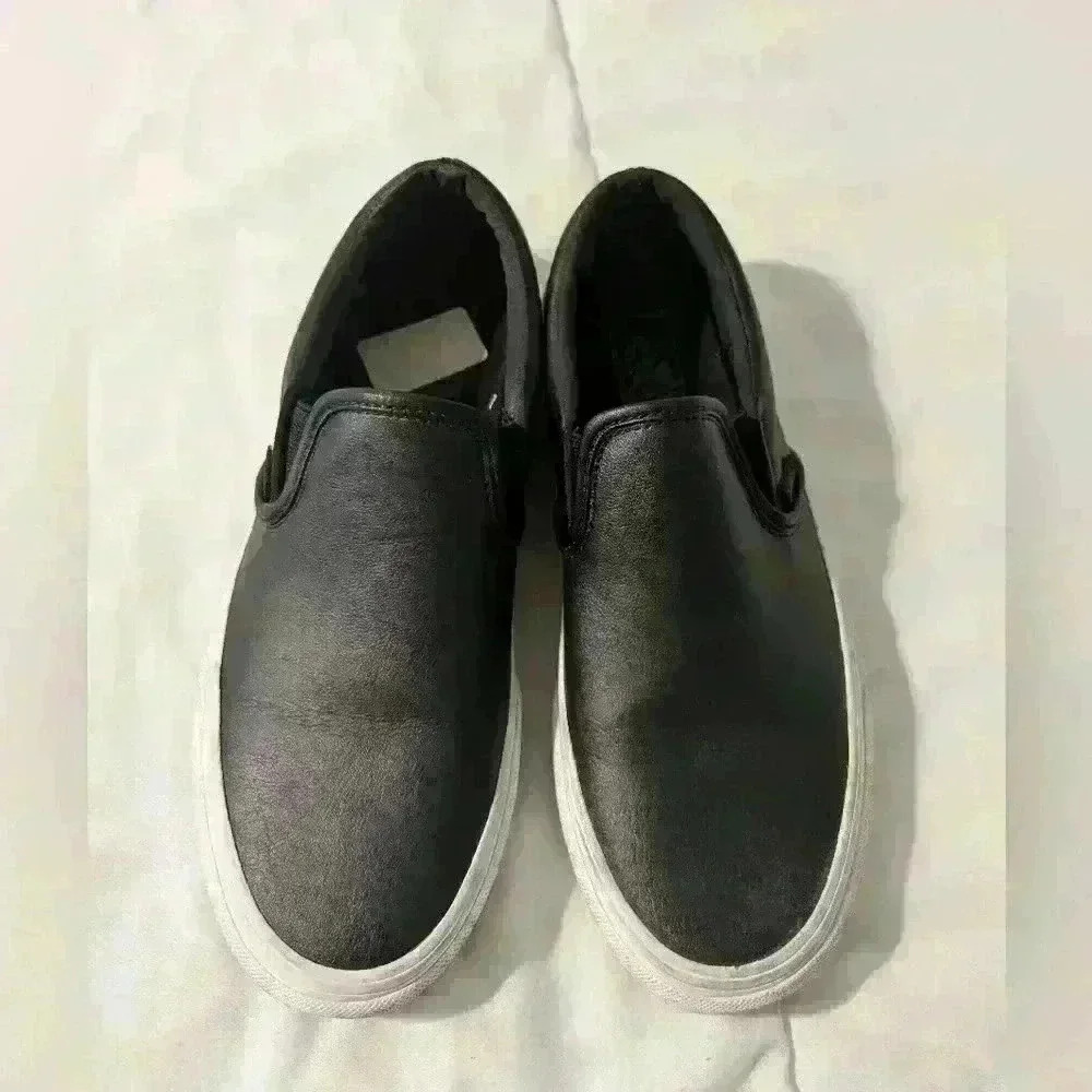 Vans Black Classic Tumble Slip On size 8